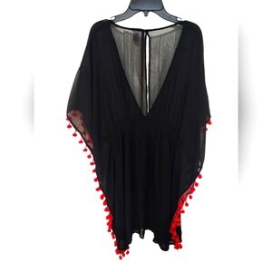 NWOT Bongo Women's Swim Cover-Up, M, Black & Pink